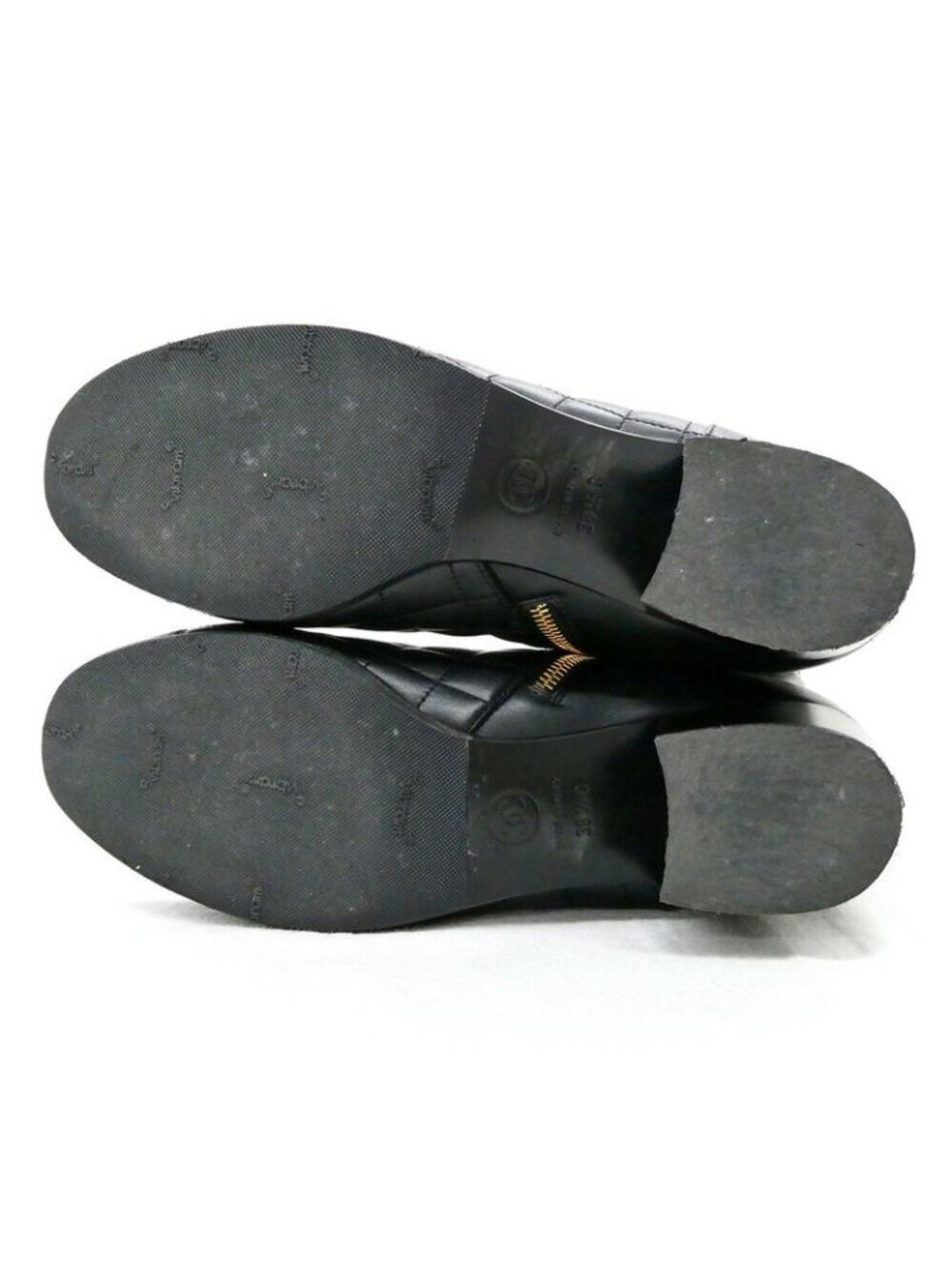 Chanel Chain Long Boots 38.5 Black Gold Quilted Shoes - Picture 5 of 10